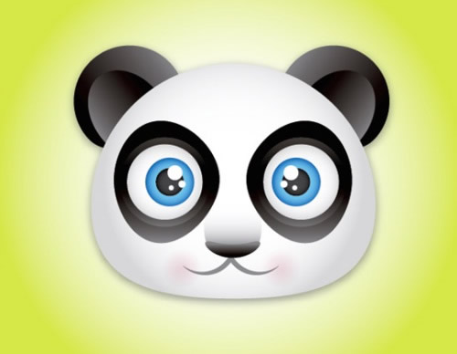 Create a Cute Panda Bear Face Icon