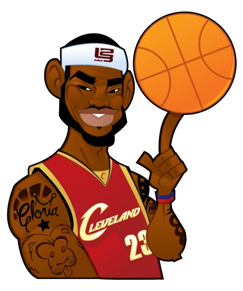 How to Illustrate a LeBron James Cartoon Character